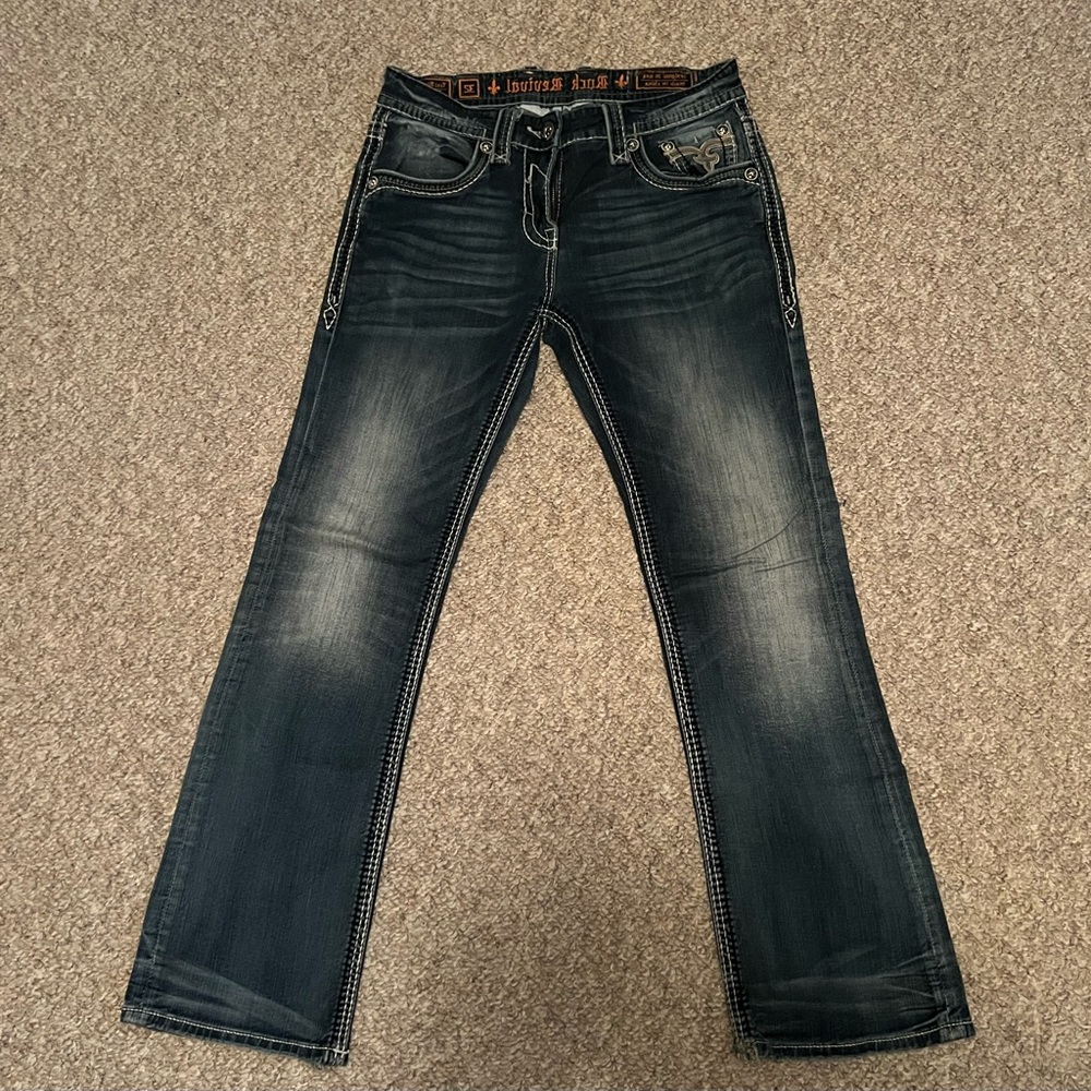 Mens Rock Revival Jeans
